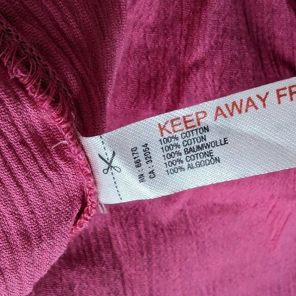 Anthropologie Crinkle Gauze Strapless Smocked Coverup Cut Out Beach Dress Sz M - Picture 10 of 13